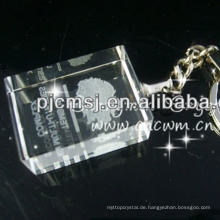 Heißes verkaufendes handgemachtes Kristall-keychain Laser 3D 3d